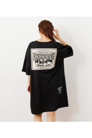 コーデュロイパッチTシャツワンピース