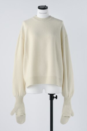 gloves knit pullover｜M｜WHT｜knit wear｜någonstans official