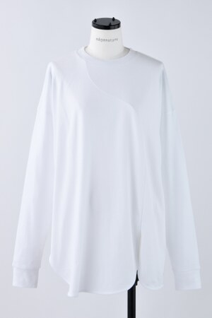 round-hem long-sleeves｜M｜WHT｜cut and sewn｜någonstans official