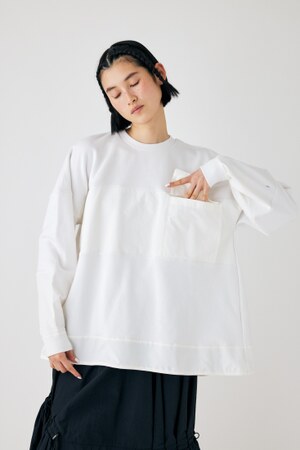 combination pullover｜M｜WHT｜cut and sewn｜någonstans official