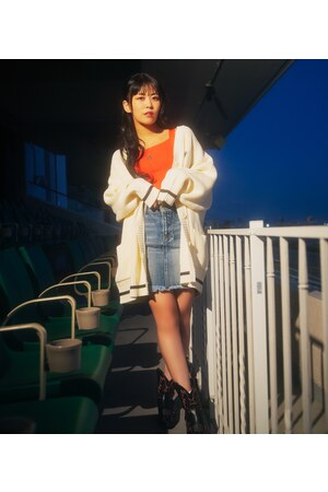 R4G | ［相羽あいな］Ais LOGO KNIT CARDIGAN (カーディガン ) |SHEL