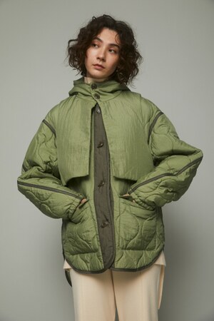 Vest layered blouson