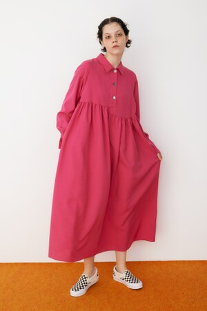 HeRIN.CYE | Volume shirt dress (ワンピース(ミニ・ミディアム