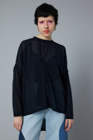 HeRIN.CYE | Sheer deformation tops (Tシャツ・カットソー(長袖 